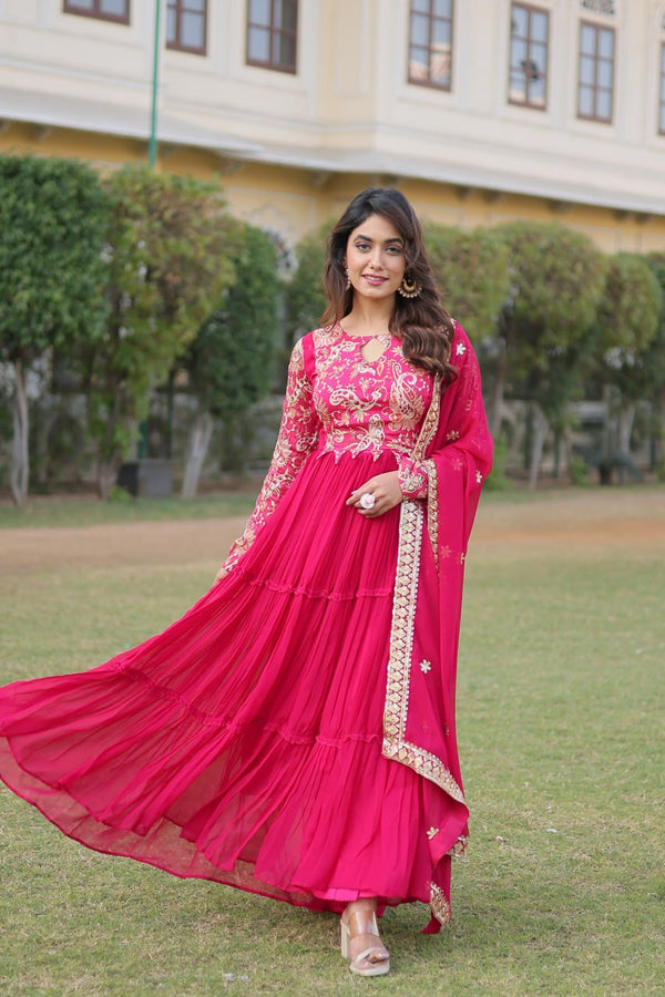 PINK COLOR GOWN-DUPATTA COLLECTIONS